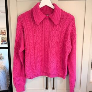 Free People Collar Knit Sweater